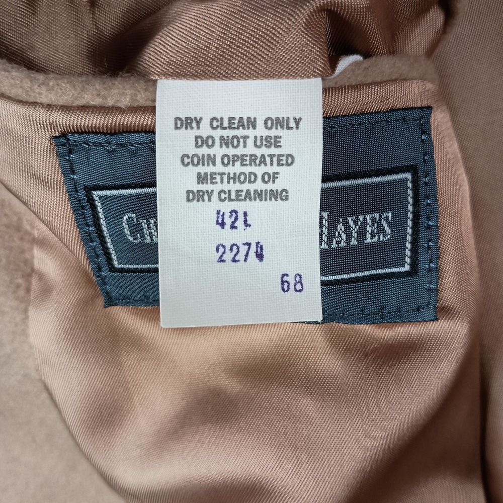 Vintage Christian Hayes 42L Mens Tan Camel Hair 2-Button Blazer Made in USA - Picture 8 of 13
